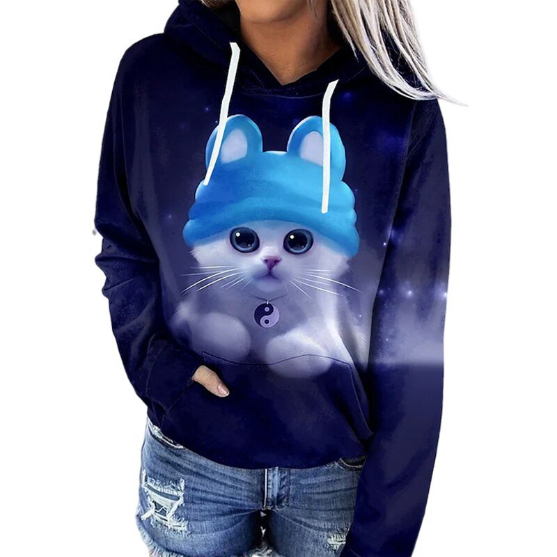 Gaia Women's Graphic Hoodie - Blue