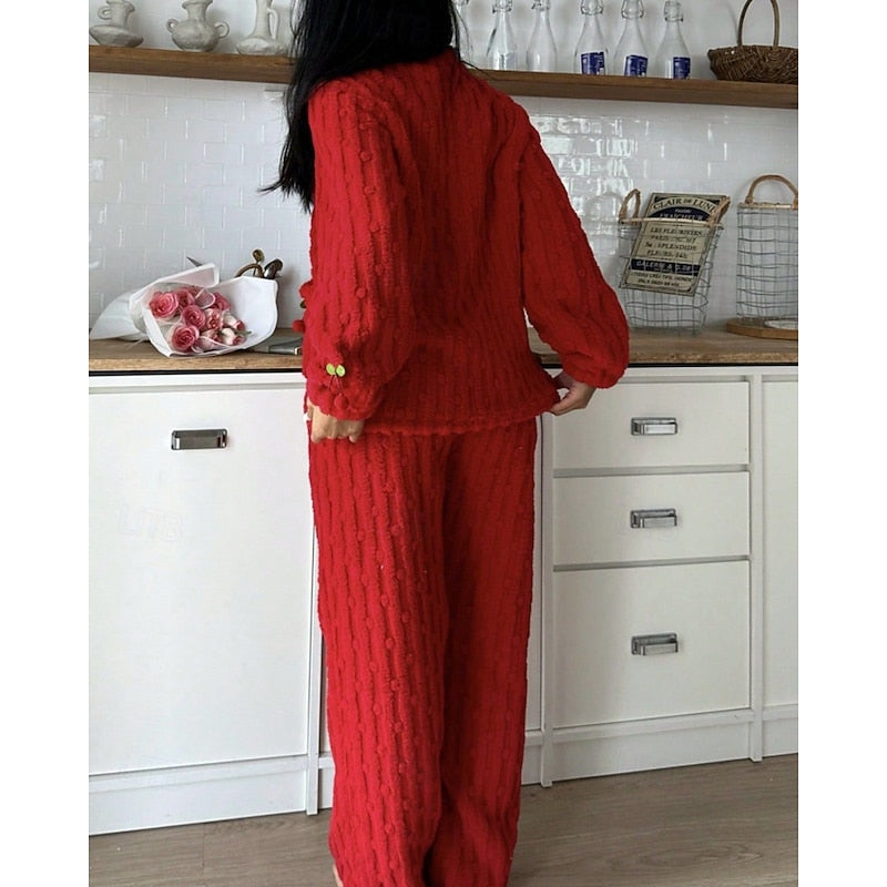 Maribel | Women's Cosy Loungewear Set with V-Neck Top