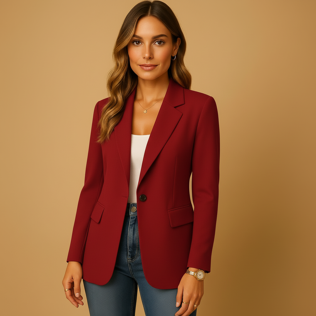 Heidi Women's Tailored Blazer - Red