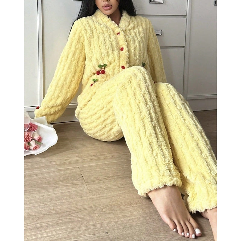 Maribel | Women's Cosy Loungewear Set with V-Neck Top