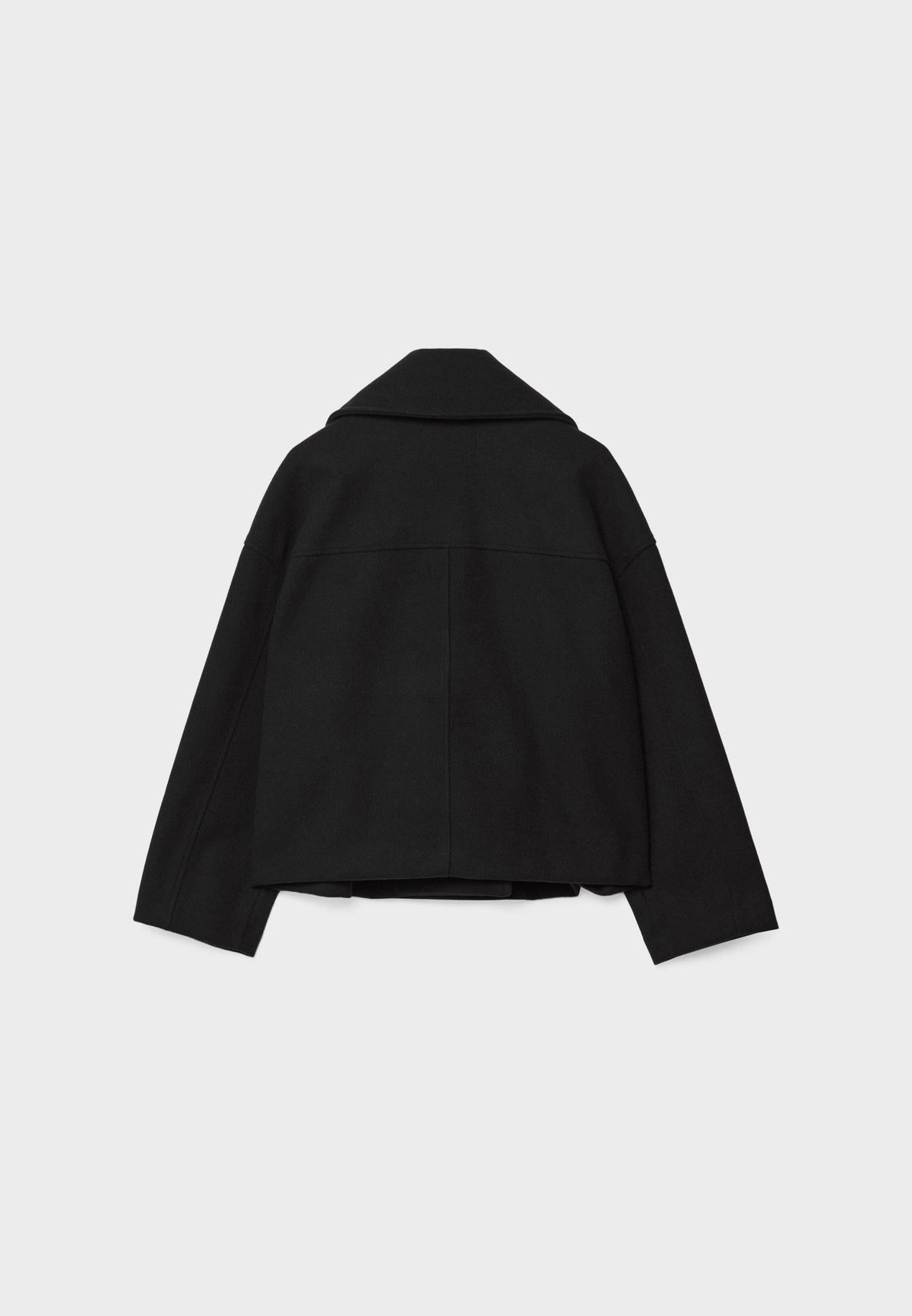 Orla | Women's Cropped Wool Peacoat Jacket - Notch Lapel Double Breasted