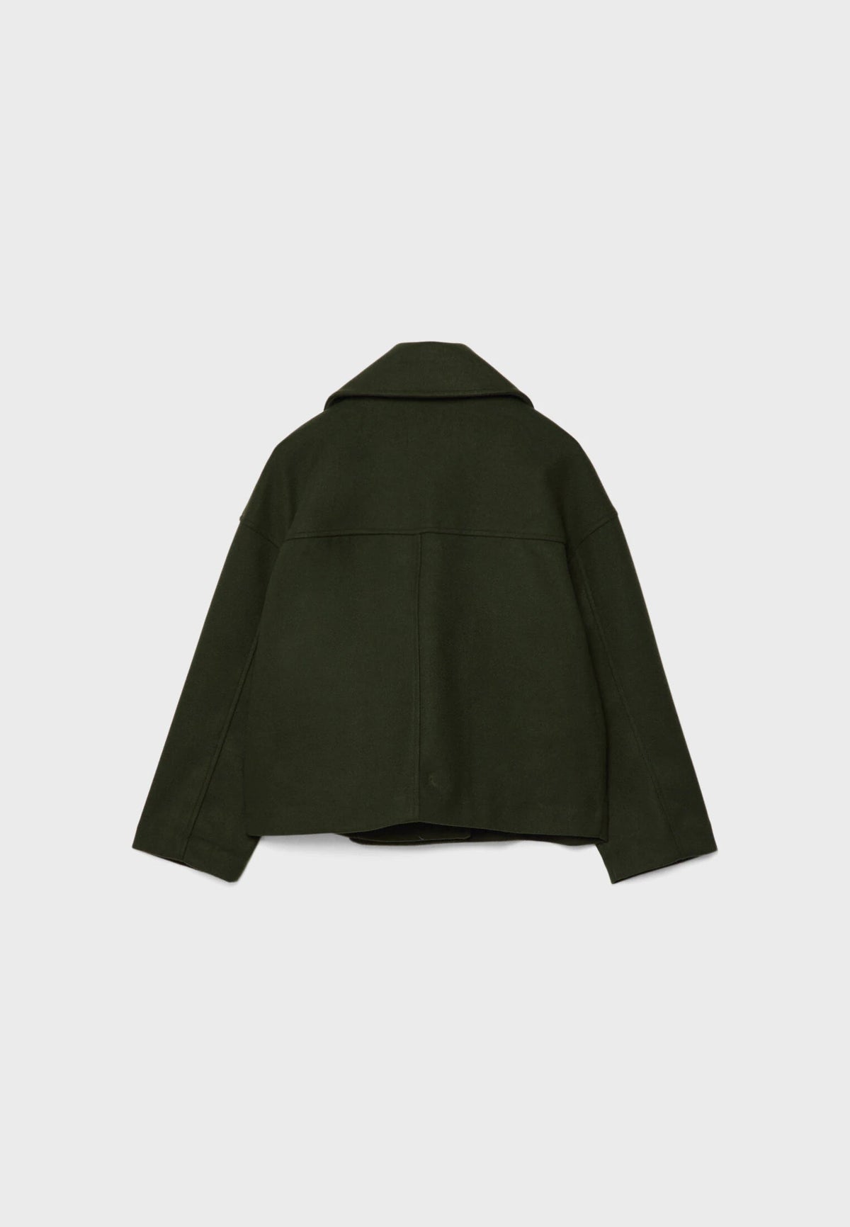 Orla | Women's Cropped Wool Peacoat Jacket - Notch Lapel Double Breasted