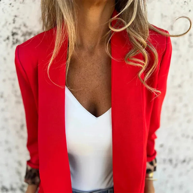 Lillian | Women's Reversible Blazer with Leopard Print Lining