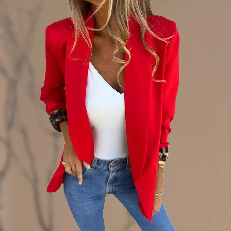 Lillian | Women's Reversible Blazer with Leopard Print Lining