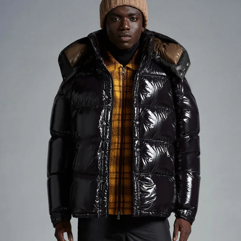 Adam | Men's Quilted Winter Down Puffer Jacket - Hooded Zip Pockets