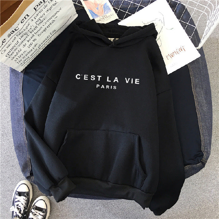 Linnea Women's Graphic Hoodie - Black