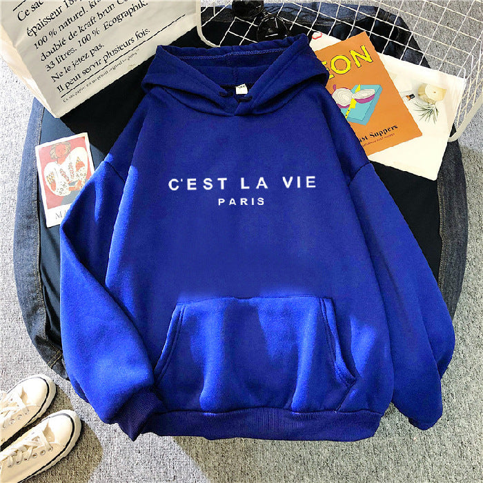 Linnea Women's Graphic Hoodie - Blue