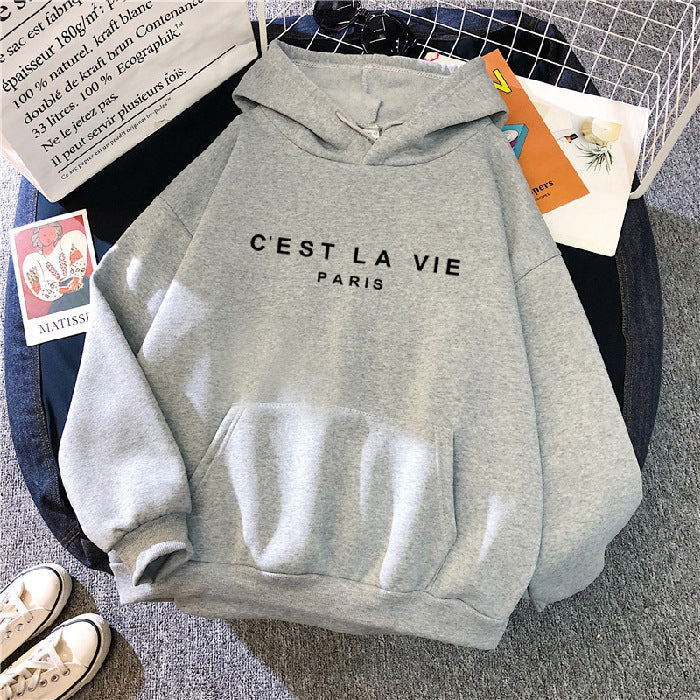 Linnea Women's Graphic Hoodie - Gray