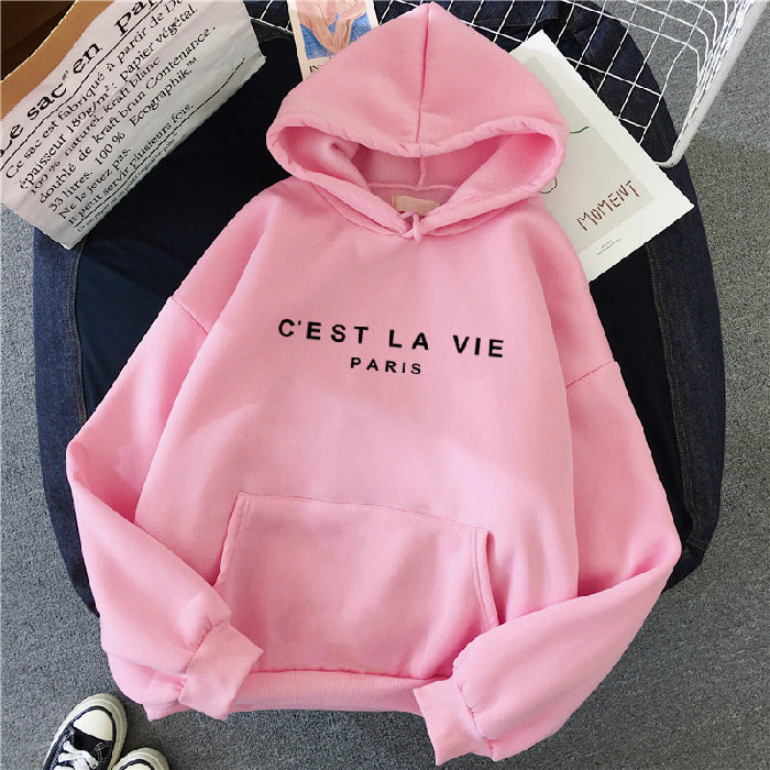 Linnea Women's Graphic Hoodie - Pink