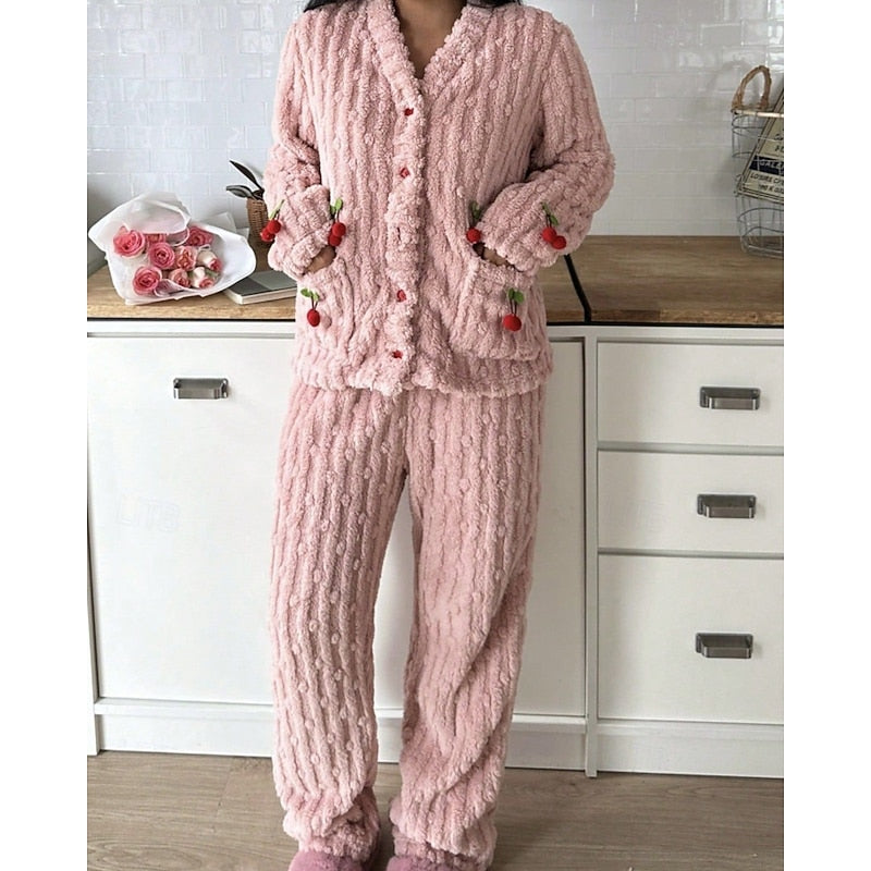 Maribel | Women's Cosy Loungewear Set with V-Neck Top
