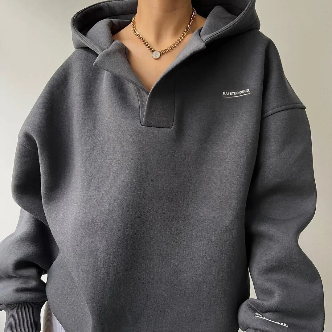 Maren Women's Oversized Hoodie - Gray