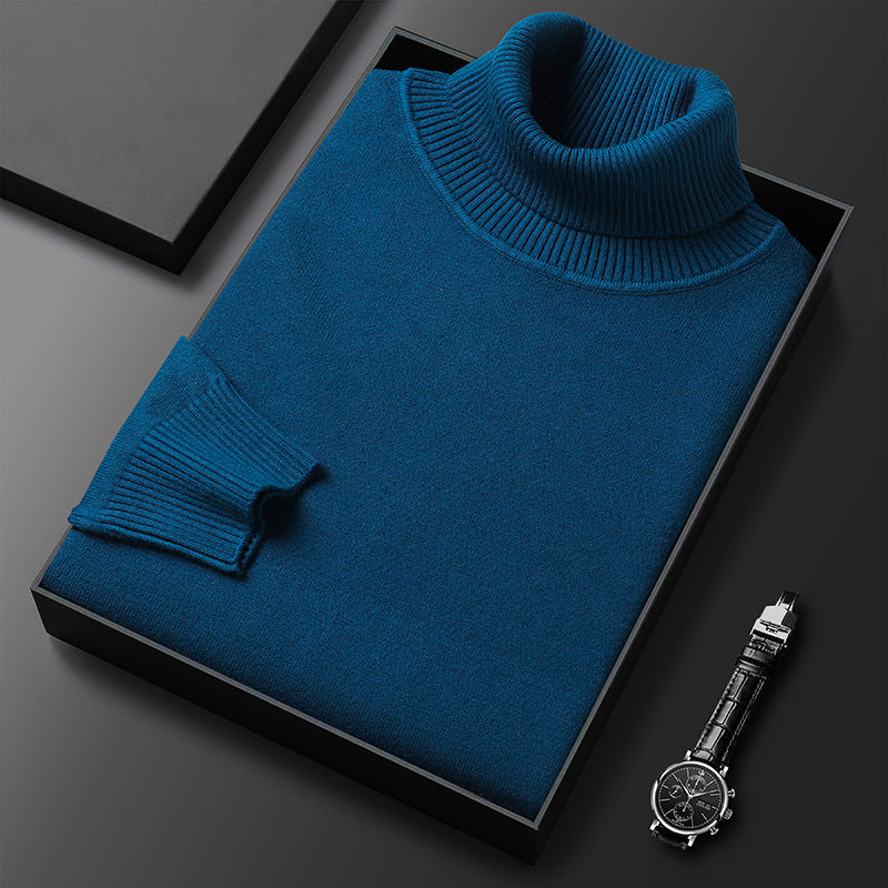Derek | Men's Knit Turtleneck Sweater - Ribbed Classic Fit Long Sleeve