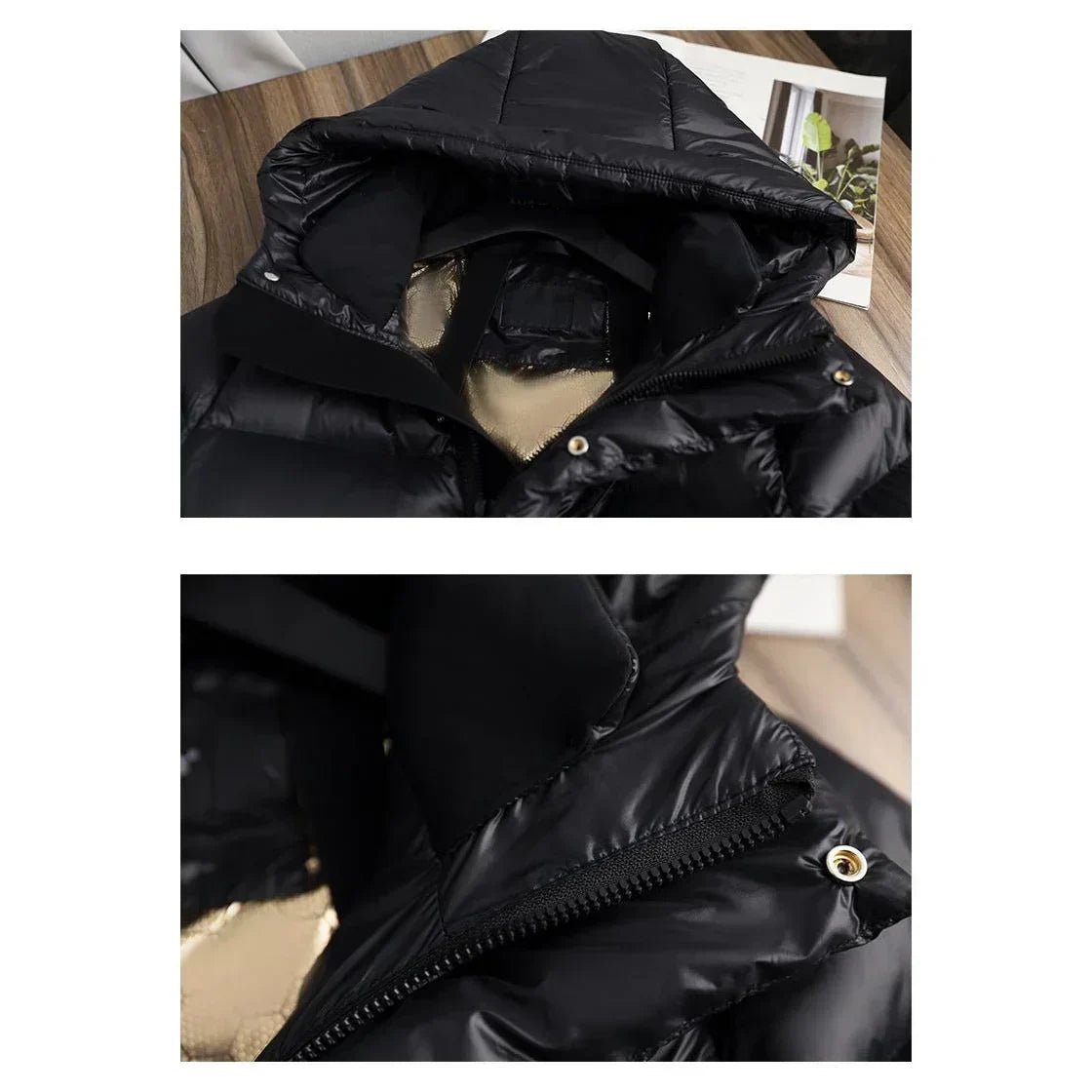 Megan | Women's Long Puffer Winter Jacket with Hood and Pockets