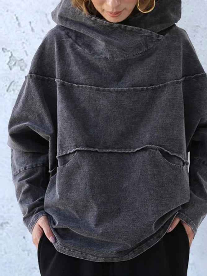Noor Women's Washed Hoodie - Dark Gray