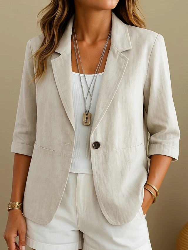 Sloane | Women's Relaxed Blazer - Single Button Front Pocket