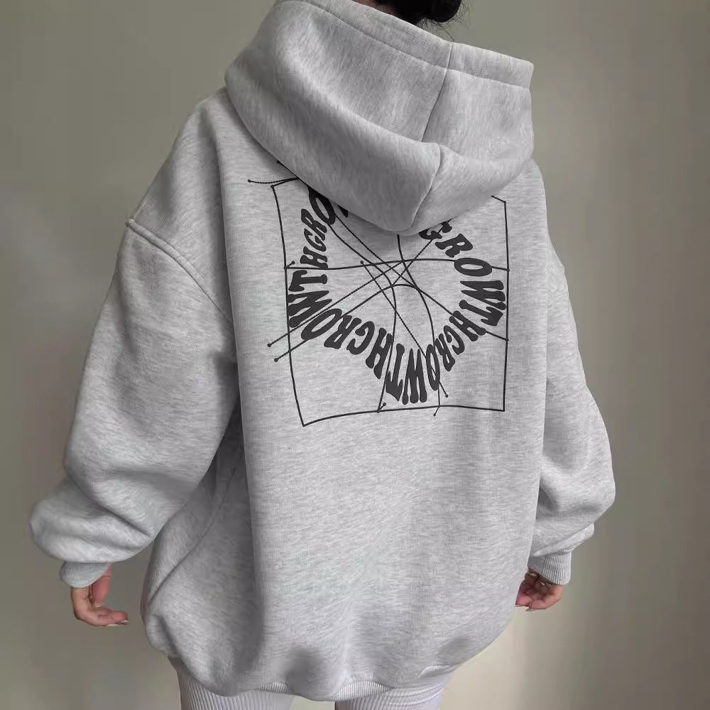 Saskia Women's Graphic Hoodie - White