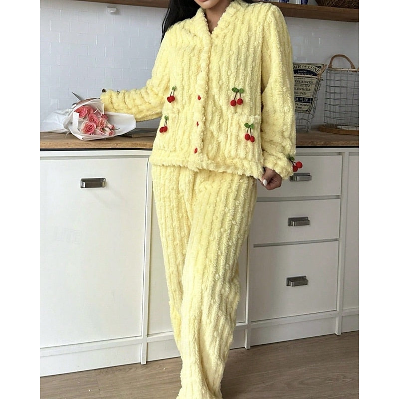 Maribel | Women's Cosy Loungewear Set with V-Neck Top