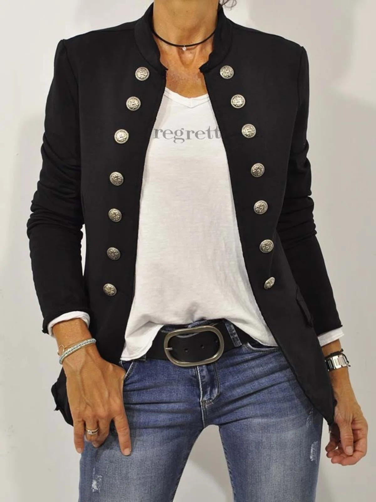 Sonia Women's Military Blazer - Black