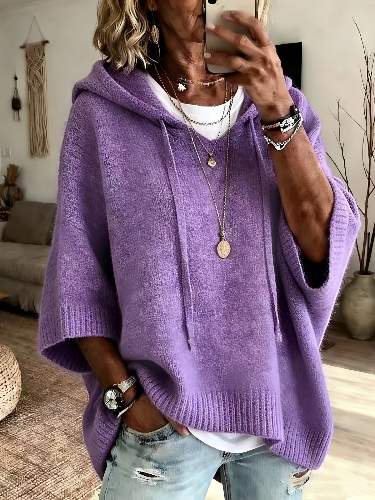 Thea Women's Oversized Hoodie - Purple