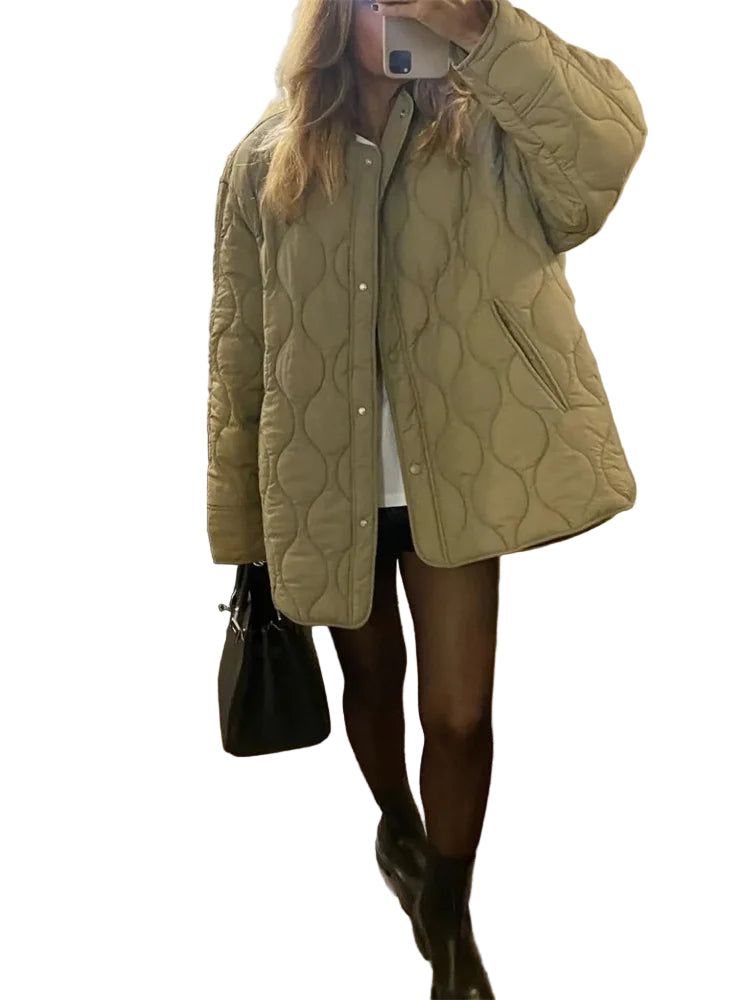 Rachel | Women's Quilted Winter Jacket with Oversized Fit and Snap Buttons