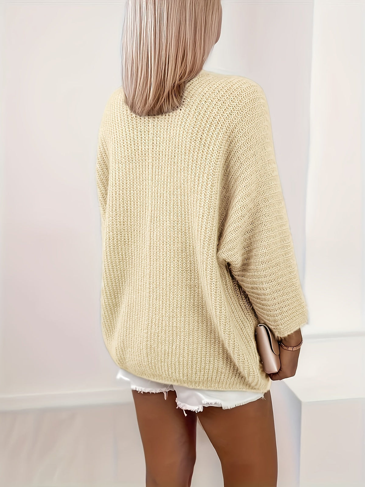Bridget | Women's Open-Front Cardigan - Roomy Sleeves Relaxed Fit