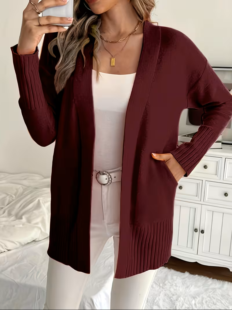 Deanna | Women's Open-Front Cardigan - Lightweight Longer Line