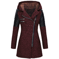 Kendra | Women's Winter Jacket with Hood and Asymmetric Zip