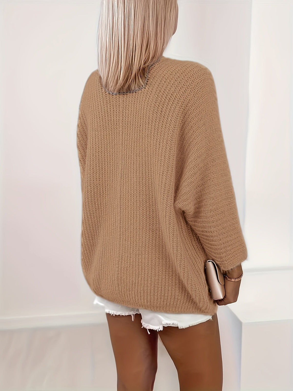 Bridget | Women's Open-Front Cardigan - Roomy Sleeves Relaxed Fit
