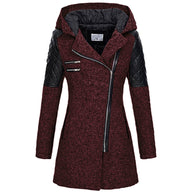 Kendra | Women's Winter Jacket with Hood and Asymmetric Zip