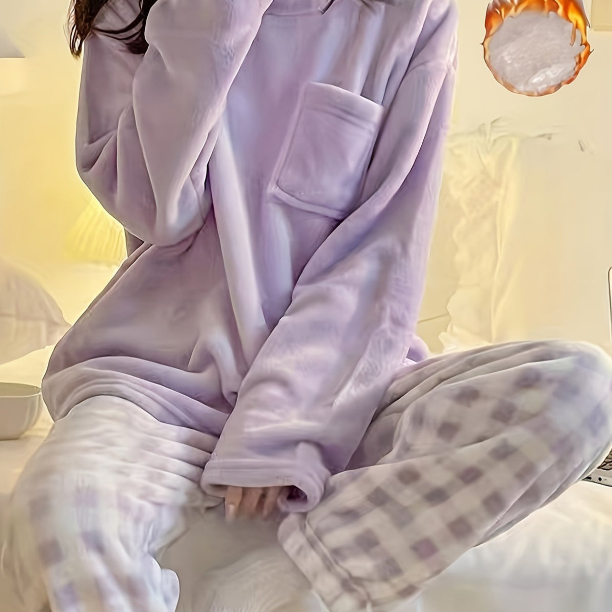 Marcella | Women's Cosy Lounge Two-Piece Set with Chest Pocket