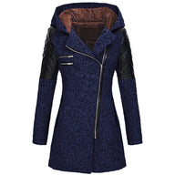 Kendra | Women's Winter Jacket with Hood and Asymmetric Zip