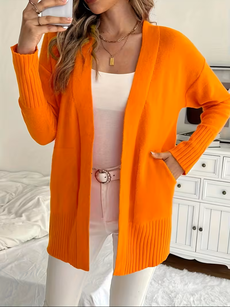 Deanna | Women's Open-Front Cardigan - Lightweight Longer Line
