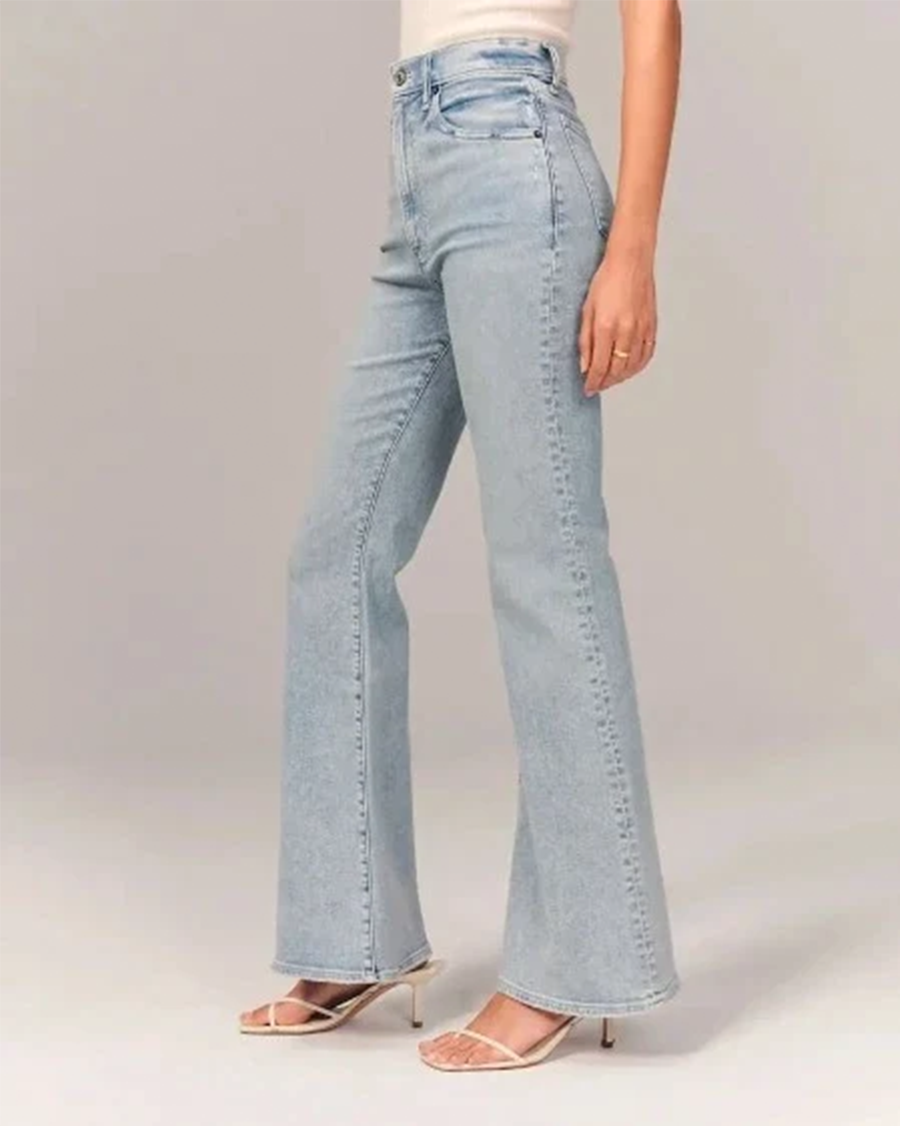Adeline | Retro High Waisted Jeans with Dramatic Full Flare