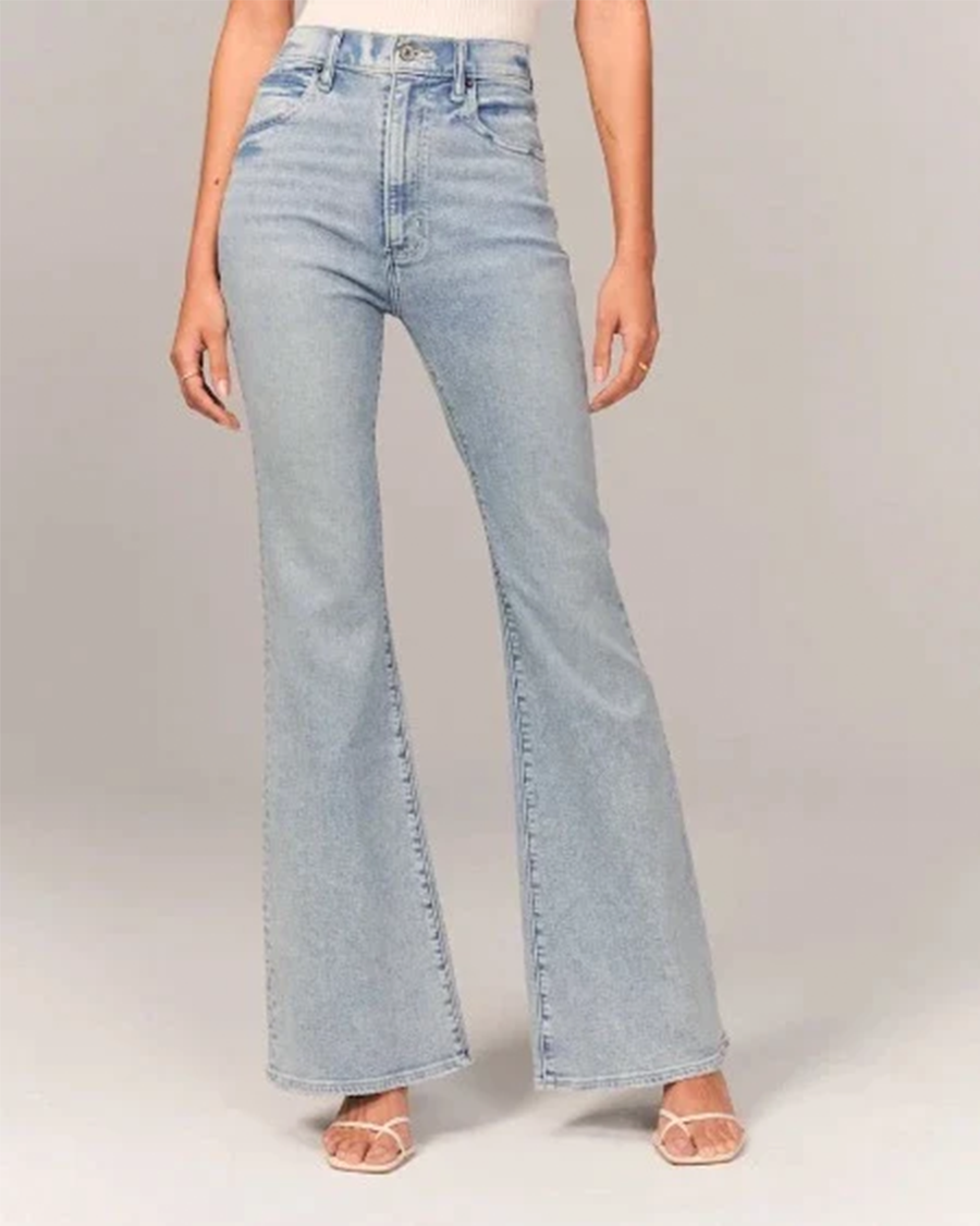 Adeline | Retro High Waisted Jeans with Dramatic Full Flare