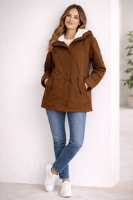 Ashley | Women's Hooded Winter Parka Jacket - Insulated Plush Lined