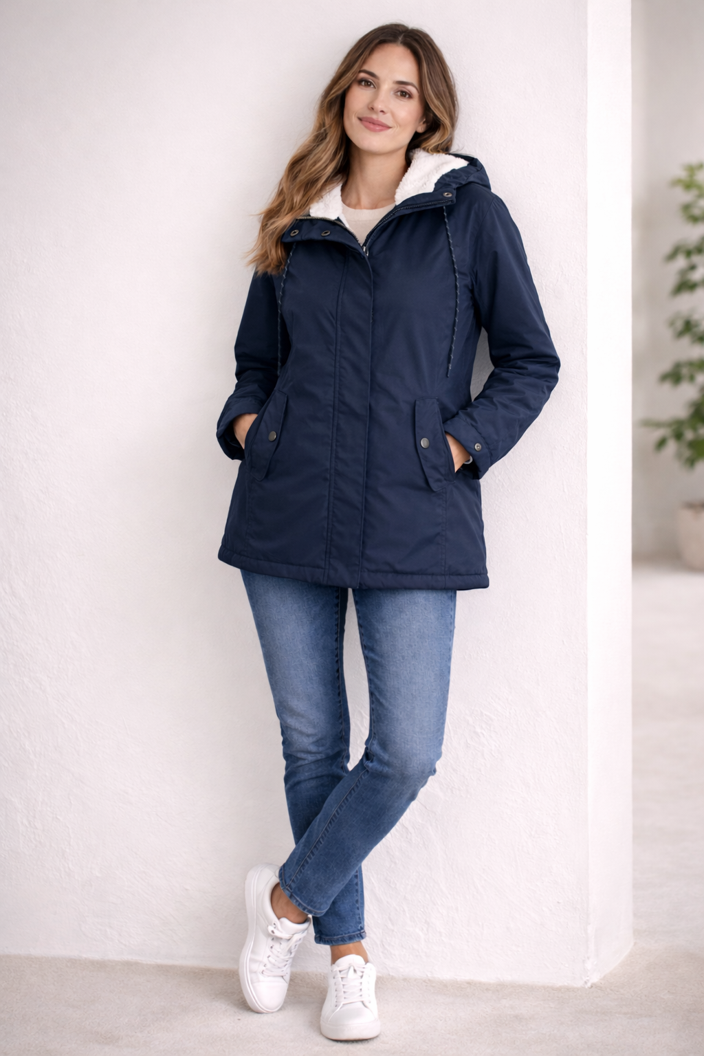 Ashley | Women's Hooded Winter Parka Jacket - Insulated Plush Lined