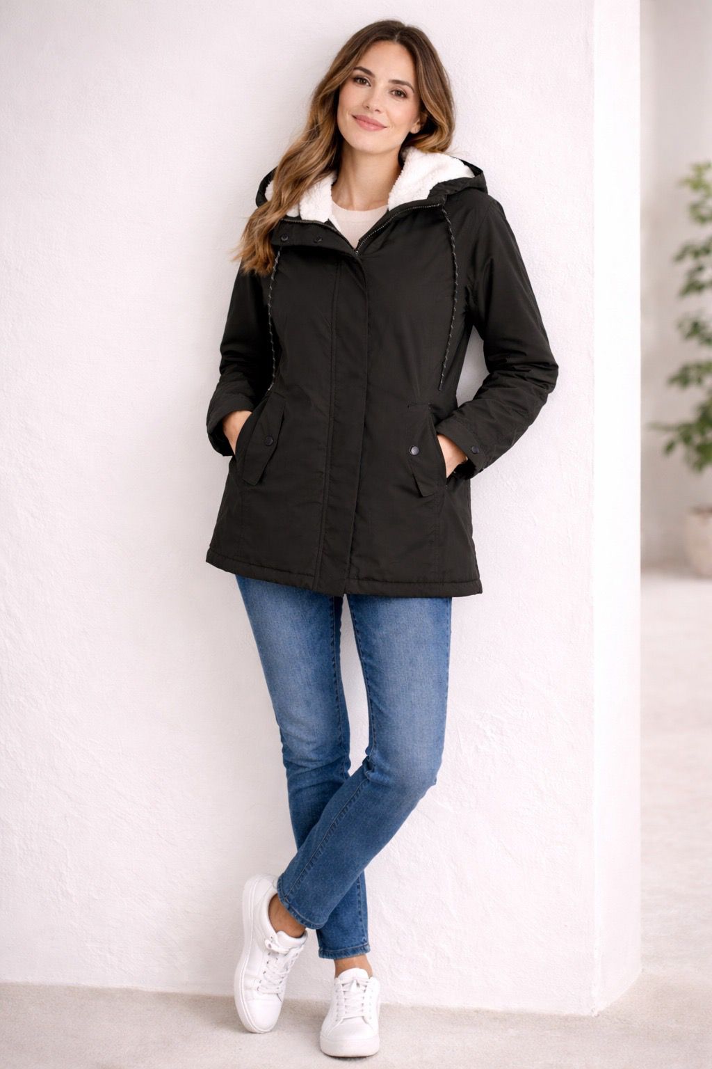 Ashley | Women's Hooded Winter Parka Jacket - Insulated Plush Lined