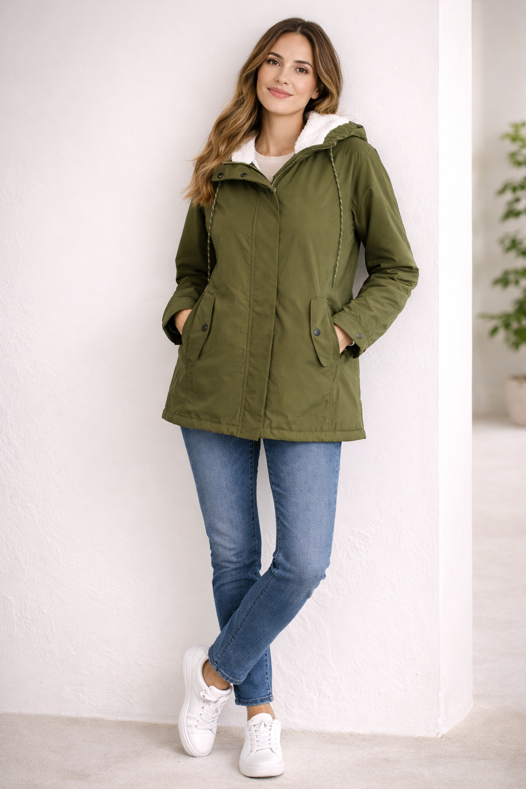 Ashley | Women's Hooded Winter Parka Jacket - Insulated Plush Lined