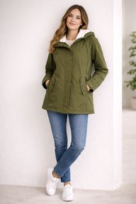 Ashley | Women's Hooded Winter Parka Jacket - Insulated Plush Lined