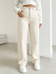 Ava | Effortless High Waisted Wide Leg Jeans