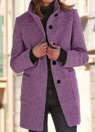 Bethany | Classic Wool Winter Coat with Round Collar