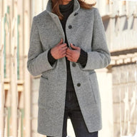 Bethany | Classic Wool Winter Coat with Round Collar