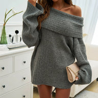 Brooklyn | Romantic Off Shoulder Oversized Sweater with Bishop Sleeves