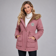 Jordan | Women's Winter Jacket with Faux Fur Hood and Patch Pockets