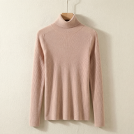 Cleo | Fitted Ribbed Cashmere Turtleneck Sweater