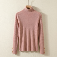 Cleo | Fitted Ribbed Cashmere Turtleneck Sweater