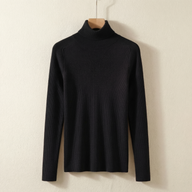 Cleo | Fitted Ribbed Cashmere Turtleneck Sweater
