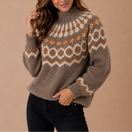 Harlow | Cosy Fair Isle Turtleneck Sweater with Nordic Pattern
