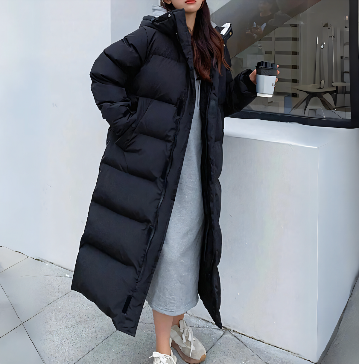 Heather | Women's Long Insulated Puffer Parka Coat - Hooded High Collar