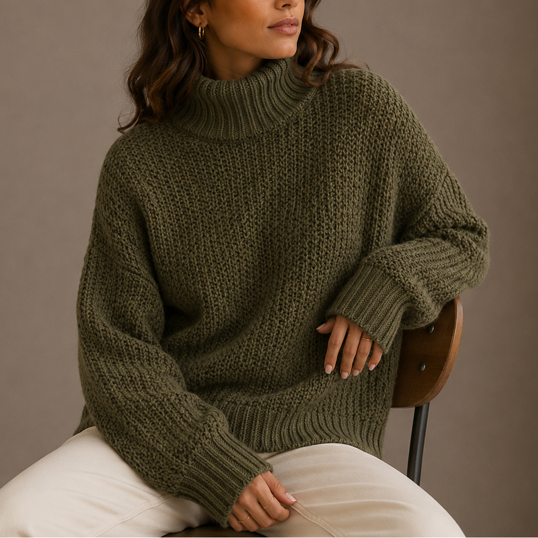 Heva | Cosy Oversized Chunky Knit Turtleneck Sweater for Cold Weather